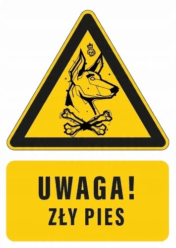 

Tabliczka Uwaga Zły Pies 10,5x14,8