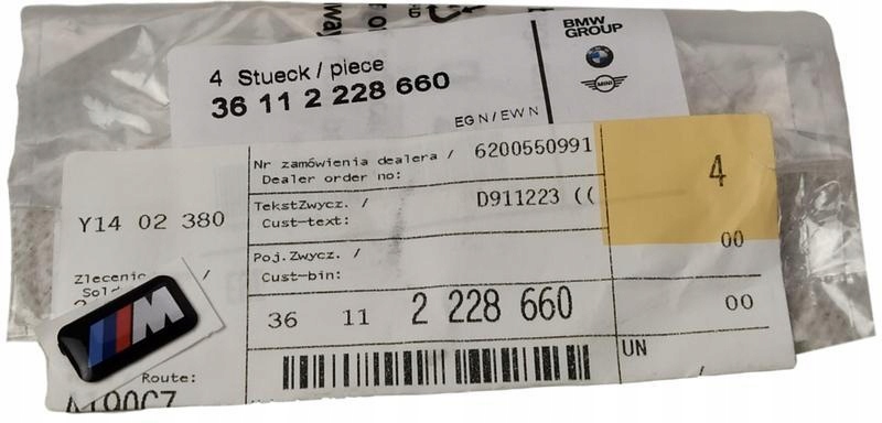 

Oe Bmw Emblemat Logo Naklejka Na Felgi M Pakiet