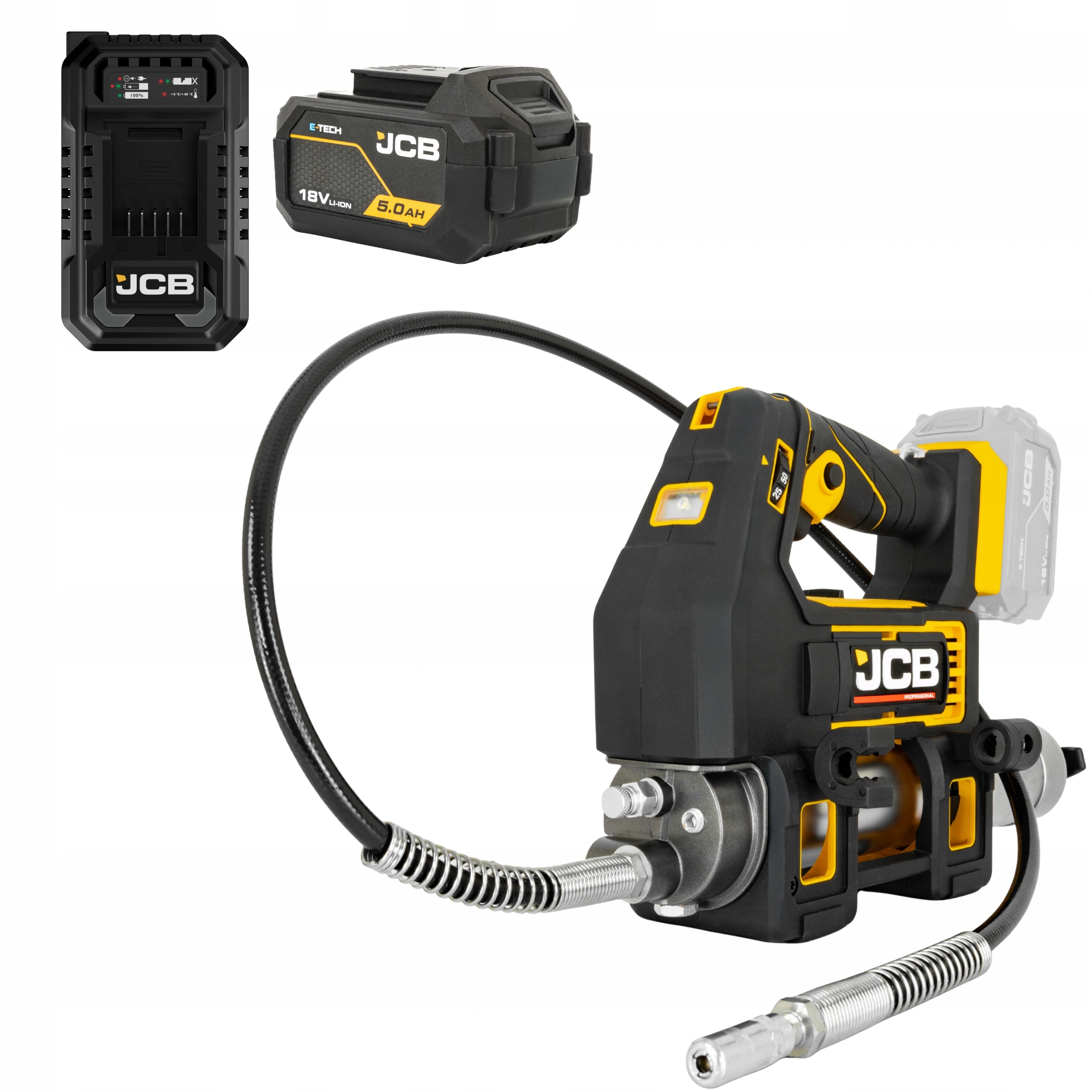 Jcb Professional 18V Smarownica Akumulatorowa 700 bar Akumulator 5Ah