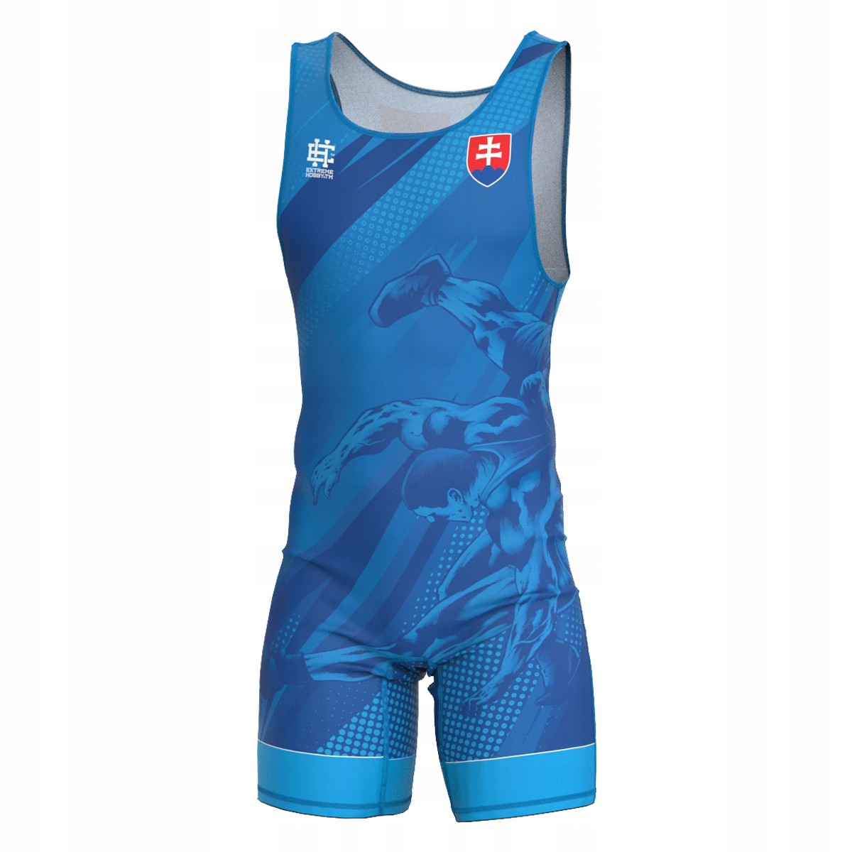 Trikot zápasnický Kostým Kosium Reprezentace Symbol Slovensko L Modrý