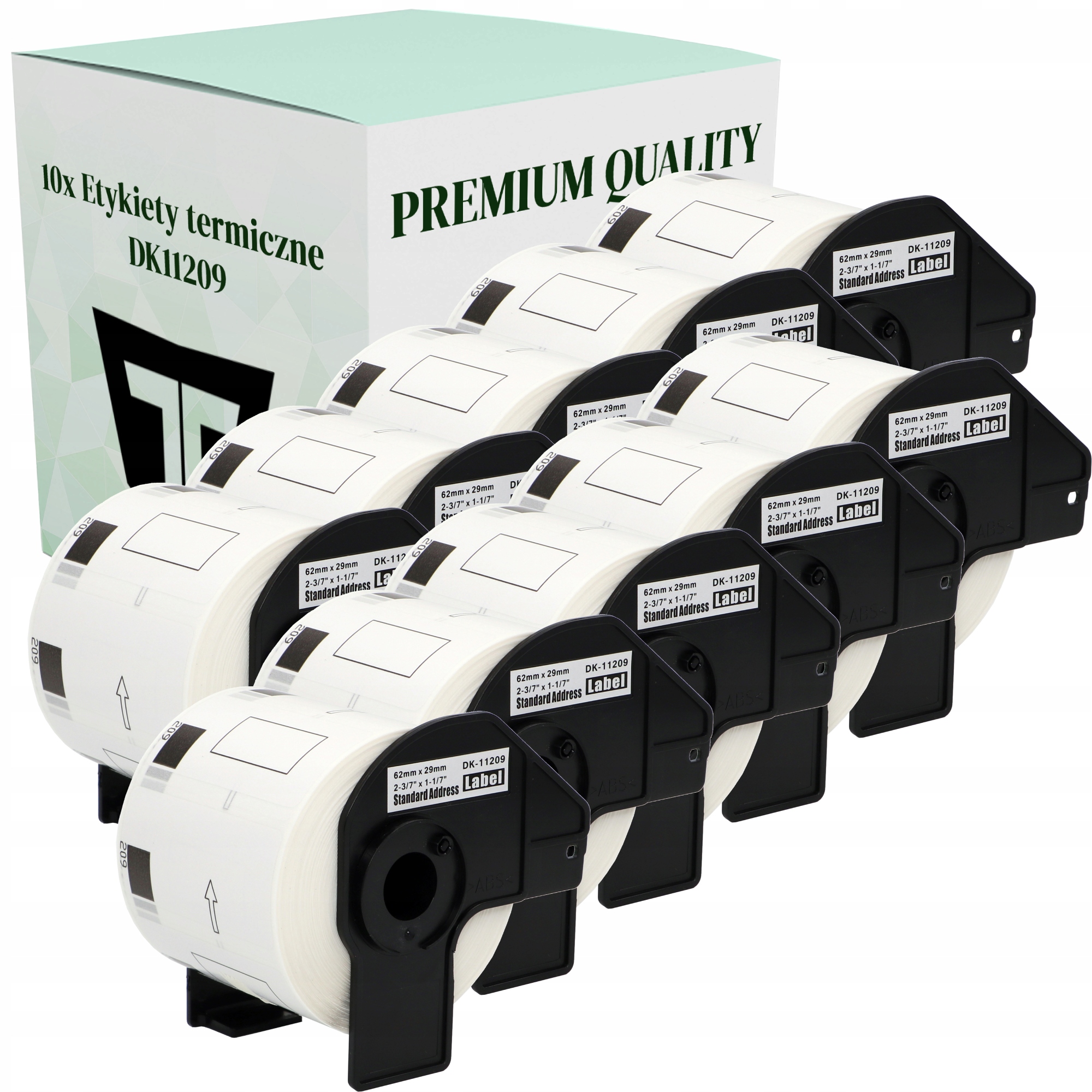 10 x štítek s držákem DK11209 62x29 mm 800 ks na roli pro Brother Ql