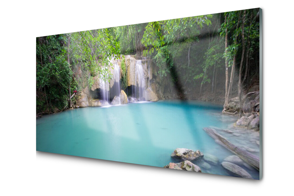 

Panel szklany dekoracyjny Wodospad Las 100x50