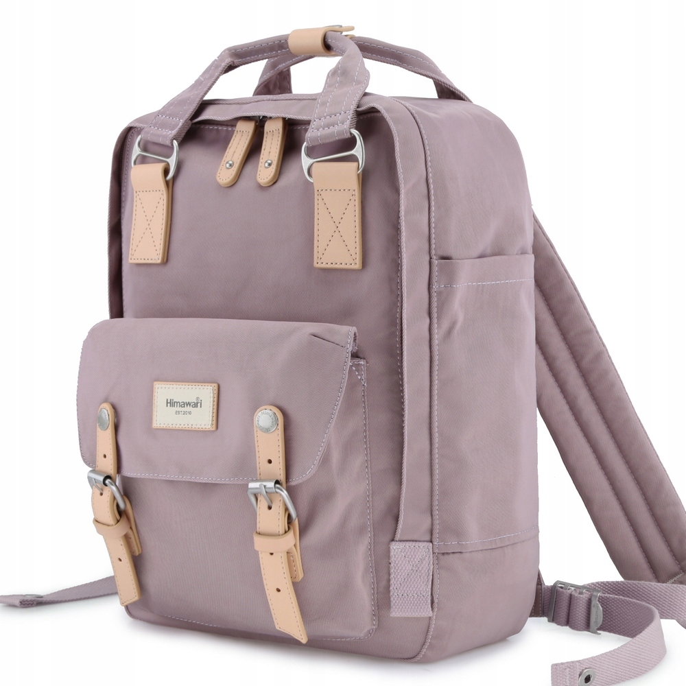 Plecak szkolny miejski outdoor Himawari HM188L na laptopa 13,3 14,1 fiolet