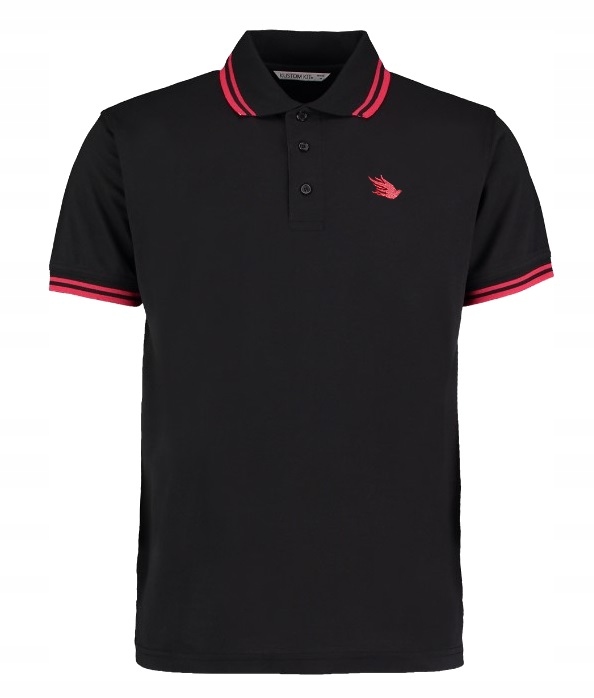 KOSZULKA POLO KUSTOM KIT CZARNA LOGO r. L
