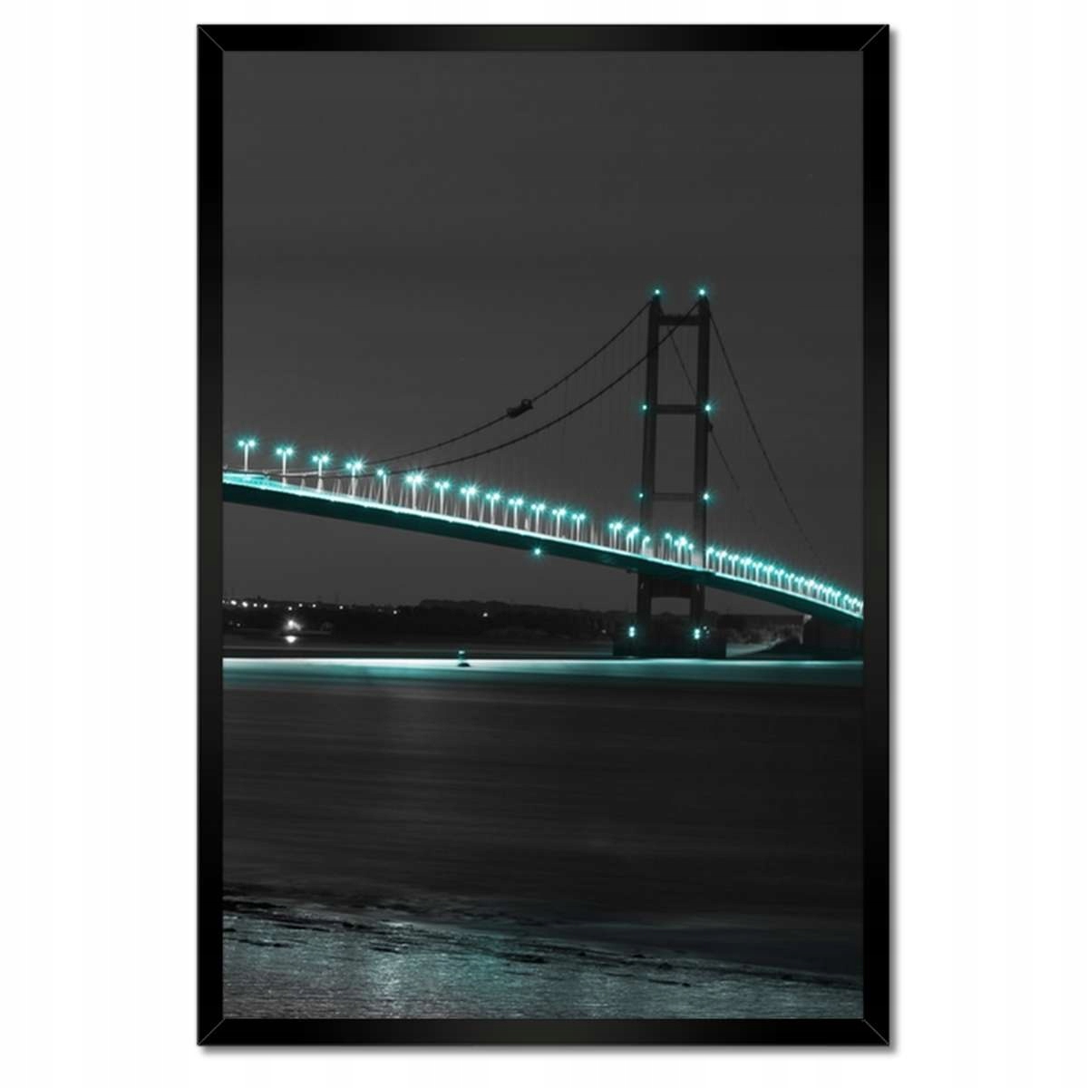 Plakáty v rámu 40x60 Modrá světýlka v noci