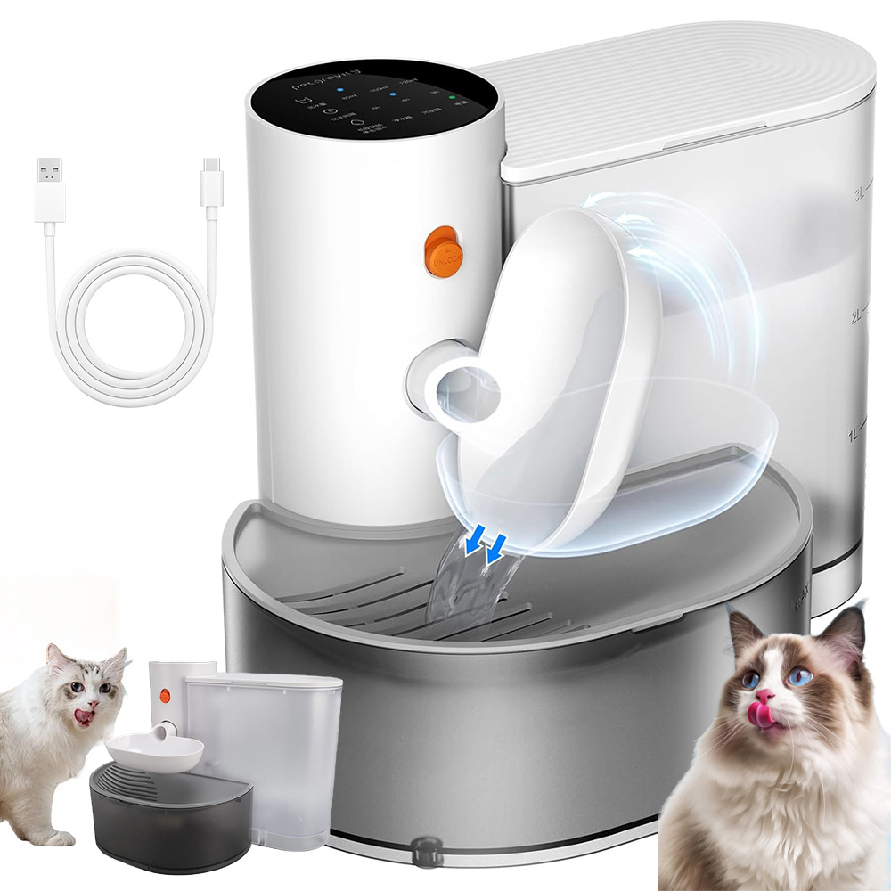 Levně Napáječka Fontána Pro Kočky Psa Vodní Miska 3 L Vodopádový Čistící Filtr