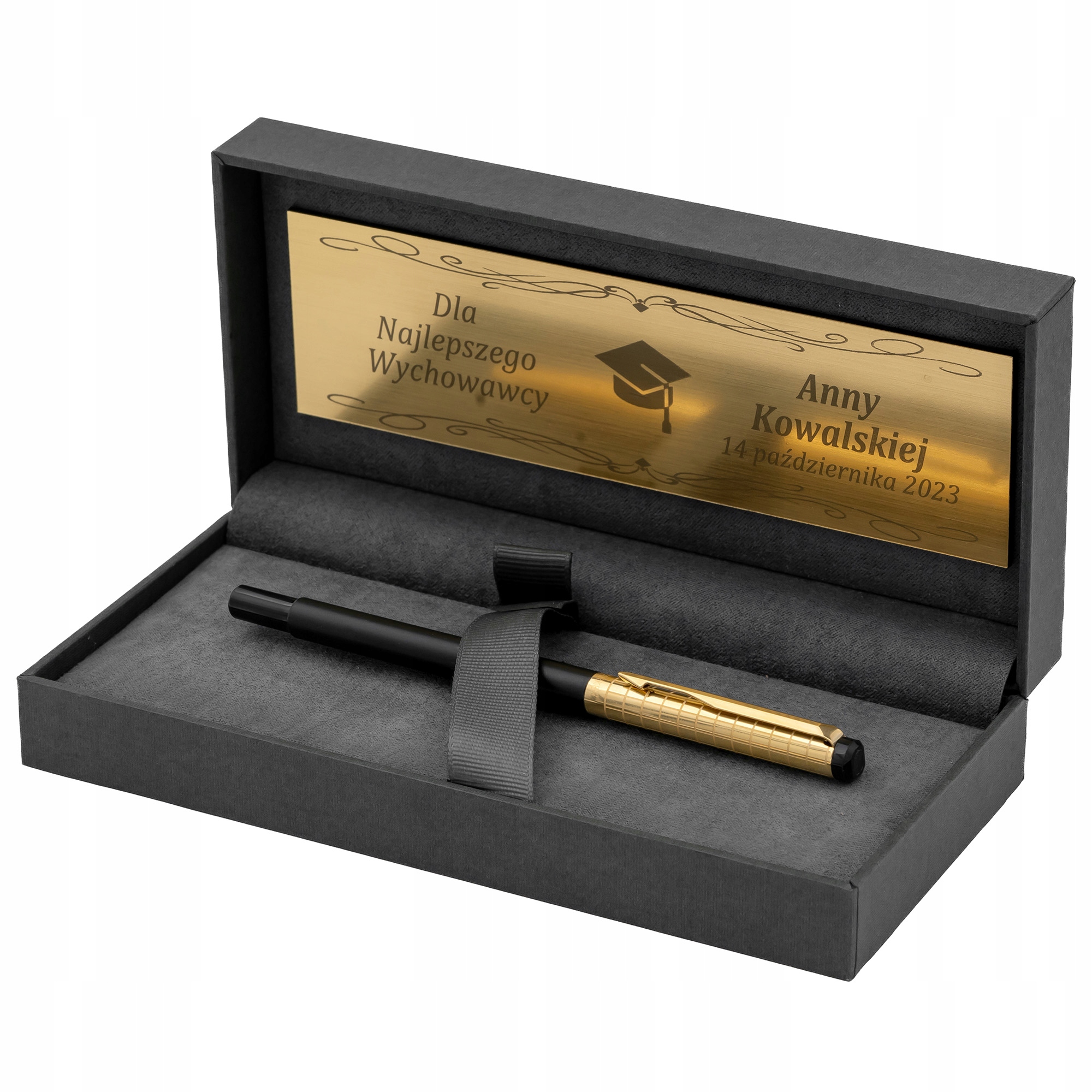 ZŁOTE PIÓRO WIECZNE PARKER 24 KARATY+PUDEŁKO Z GRAWEREM+CERTYFIKAT PREZENT Kod producenta Prezent dla szefa nauczyciela na zakończenie