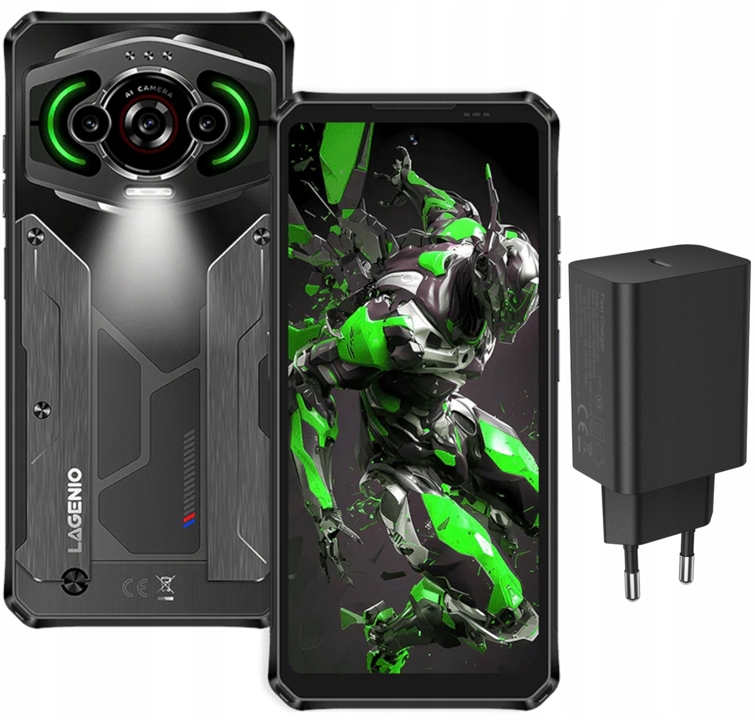 Lagenio Panther 1 4/128GB 5150MAH 6.7" Android 15 Black Ładowarka