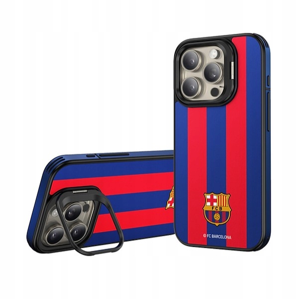 Etui iPhone 15 Pro Max Fc Barcelona Skórzane Magnetyczne Magsafe Bg