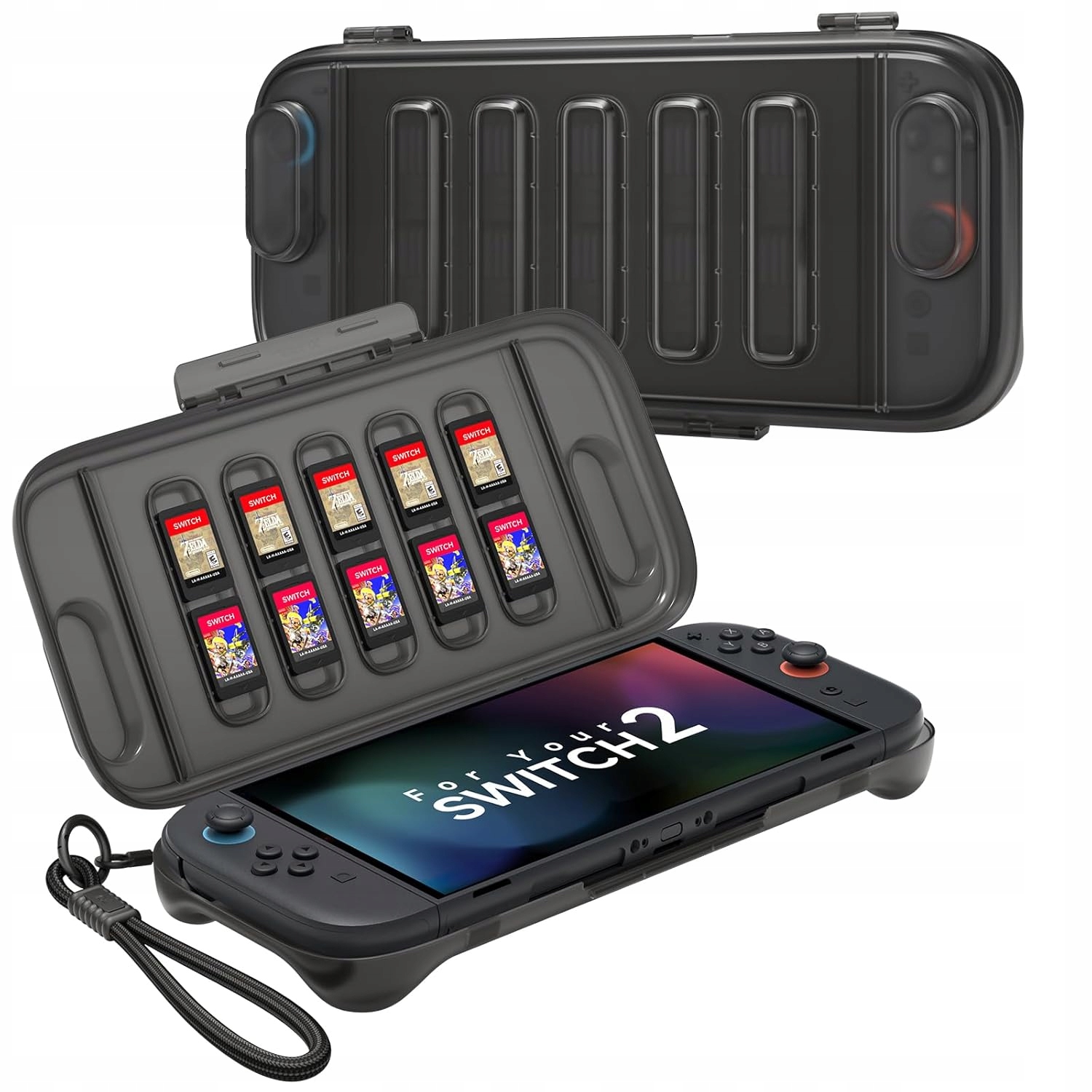 Obudowa Antywstrząsowa Etui Futerał JSAUX do NINTENDO SWITCH 2 czerń