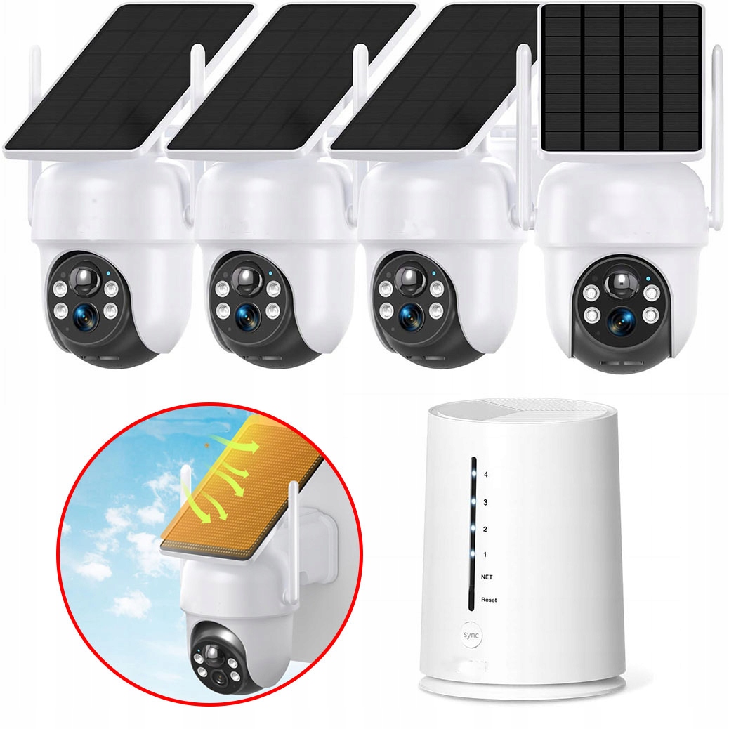 Monitorovací Sada 4 Kamera 4MPX Full Hd Wifi Aplikace Venkovní Náhled