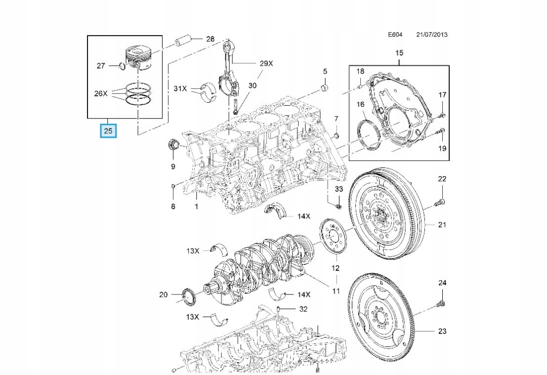 55569204 - ПОРШЕНЬ STD OPEL A16XHT
