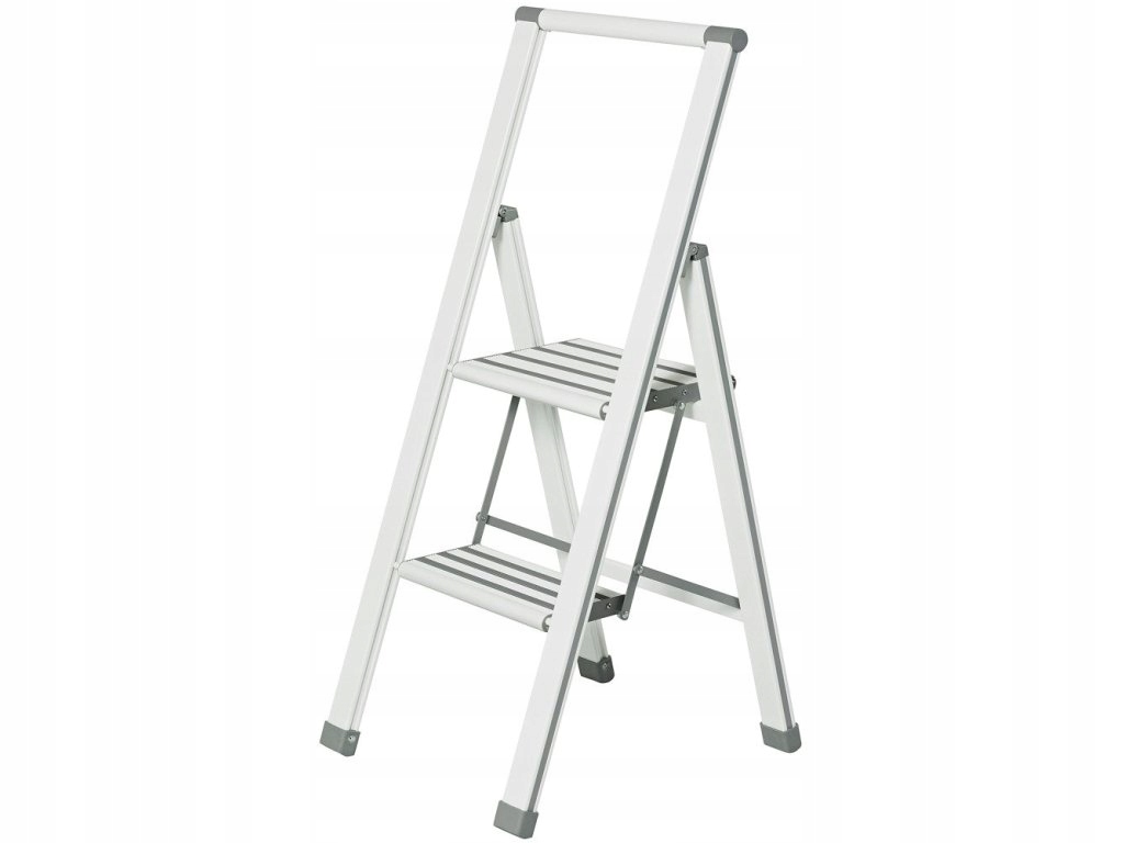 Hliníkový rebrík, 2 priečkový rebrík farba biela, Wenko