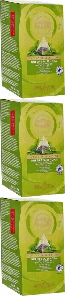 Herbata zielona w piramidkach Lipton Piramida Green Tea Sencha 25szt x3