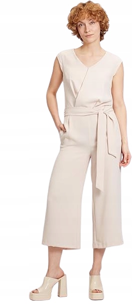 Cartoon Elegantní Kombinéza Béžová Se Zavazováním V Pase 36 J9B