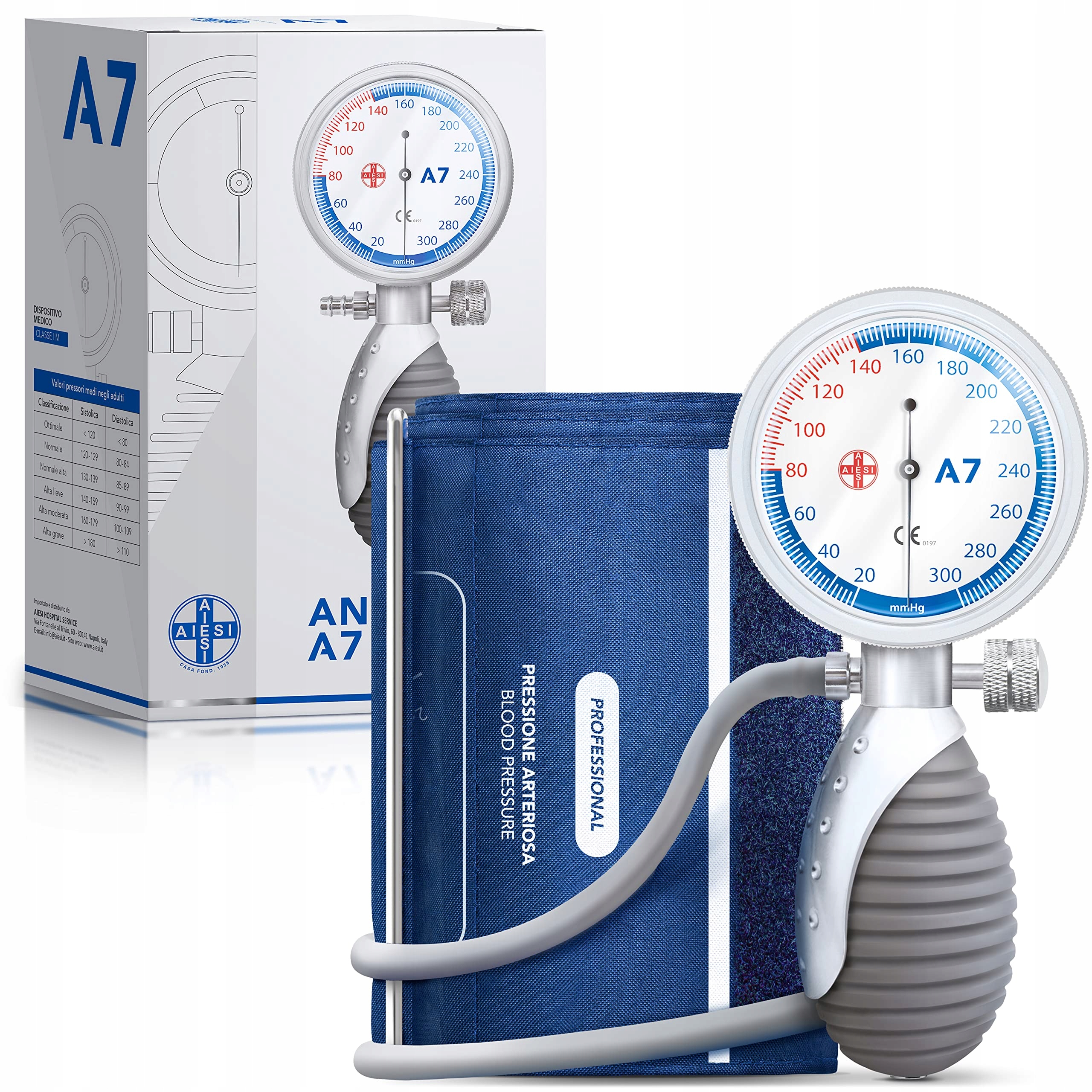 Aiesi Profesjonalny ciśnieniomierz ręczny Aneroid A7