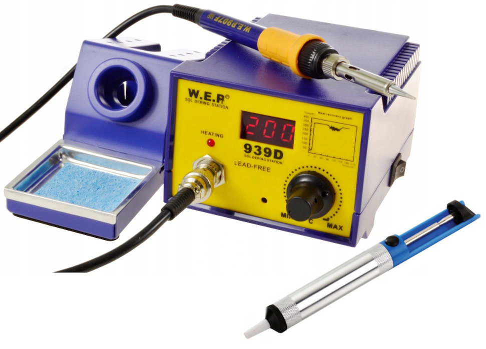 

Stacja Lutownicza Wep 939D 75W 480°C +odsysacz
