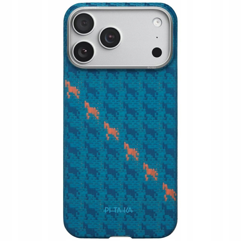 Pouzdro Pitaka Happiness Rides Edge Case MagSafe pro iPhone 17 Pro Indigo