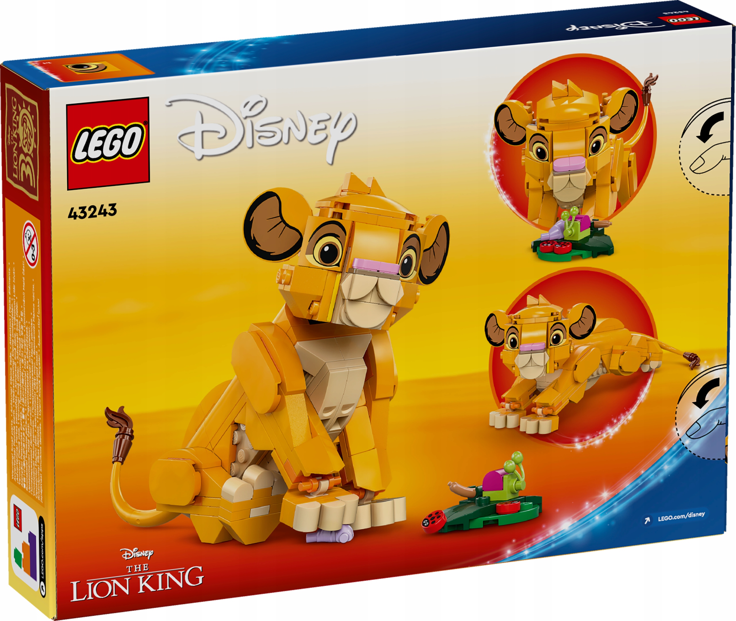 LEGO DISNEY 43243 KRÓL LEW LWIĄTKO SIMBA Numer produktu 43243