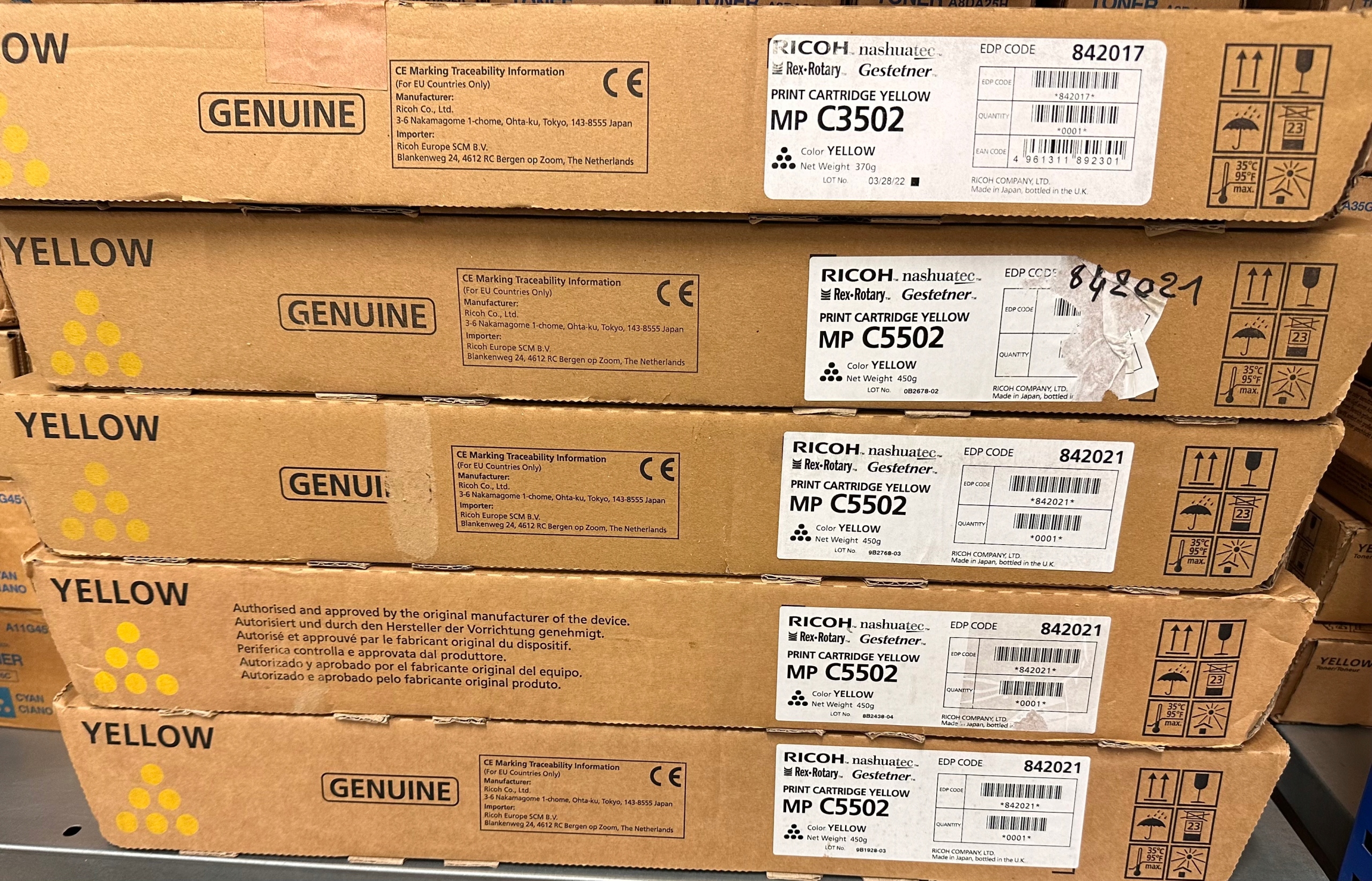 Ricoh toner Yellow MPC5502E, 842021, 841684, 841756 Originál