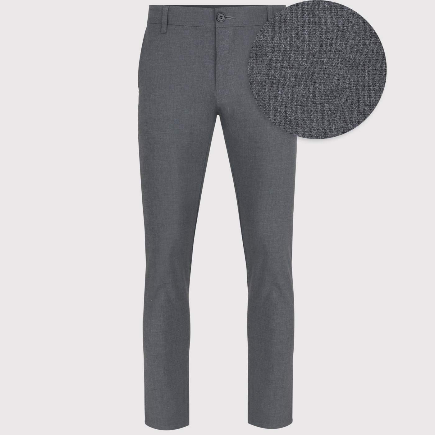 Tmavě šedé pánské ležérní kalhoty Slim Fit Pako Lorente vel L32 W38