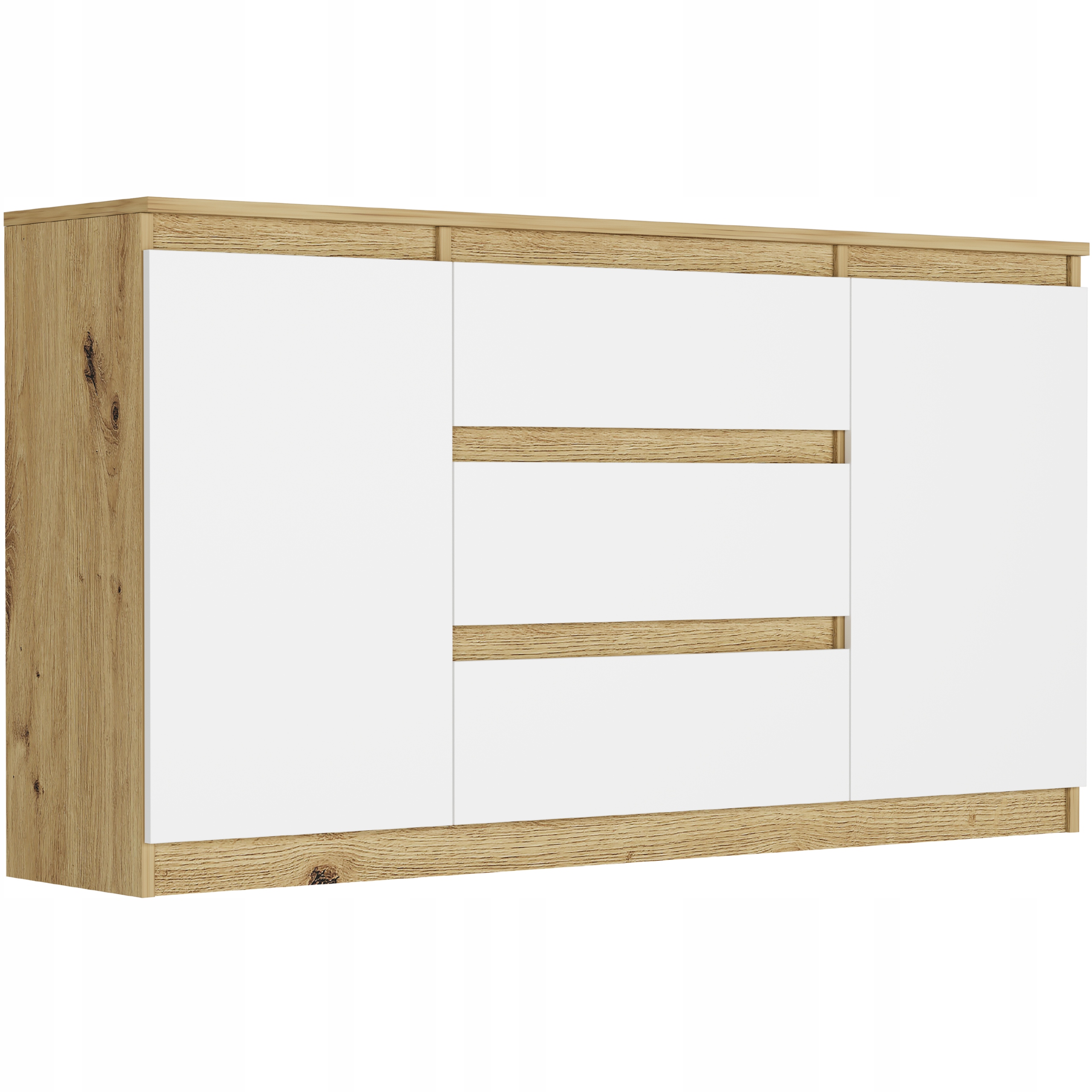 KOMODA 140 SZAFKA 3 SZUFLADY 2 PÓŁKI R-140-S3 ARTISAN MIX