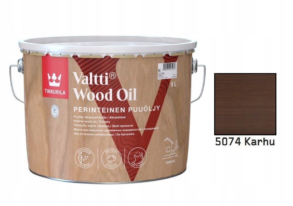 TIKKURILA Olej do drewna Valtti Wood Oil 9l 5074