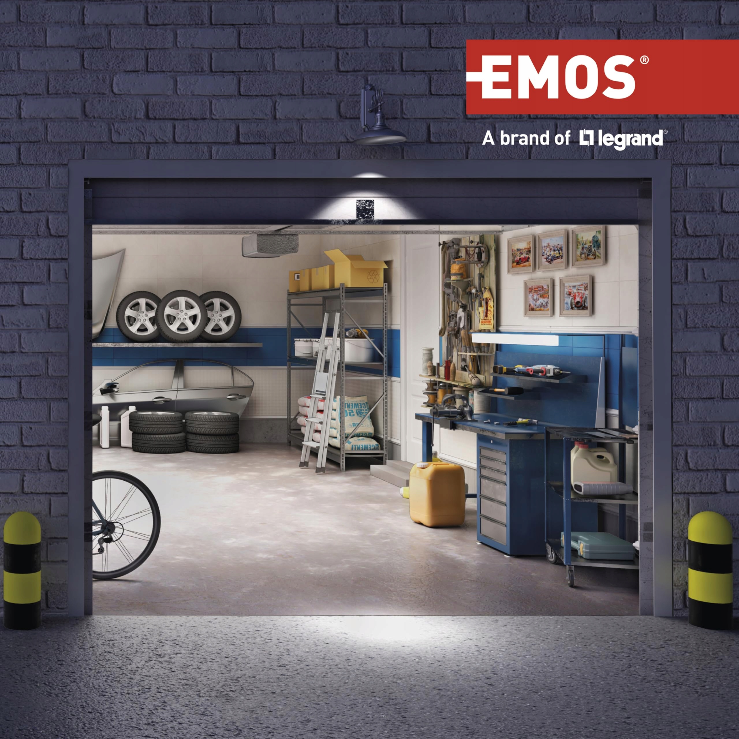 EMOS Bęben Kablowy 50m Zewnętrzny IP44 4 Gniazda Wodoodporny — miniatura 6
