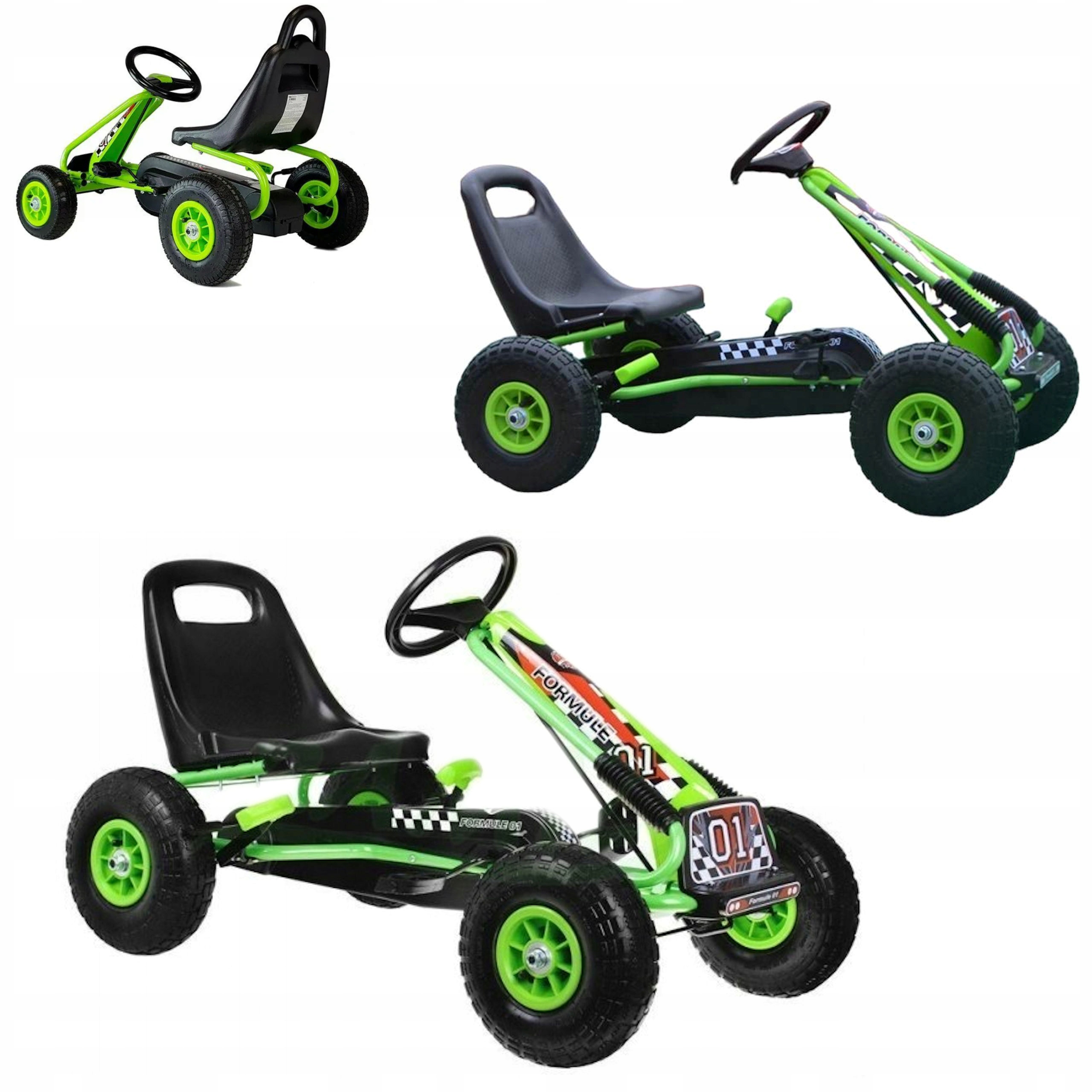 

Gokart Na Pedały Dla Dzieci Pompowane Koła Zielon