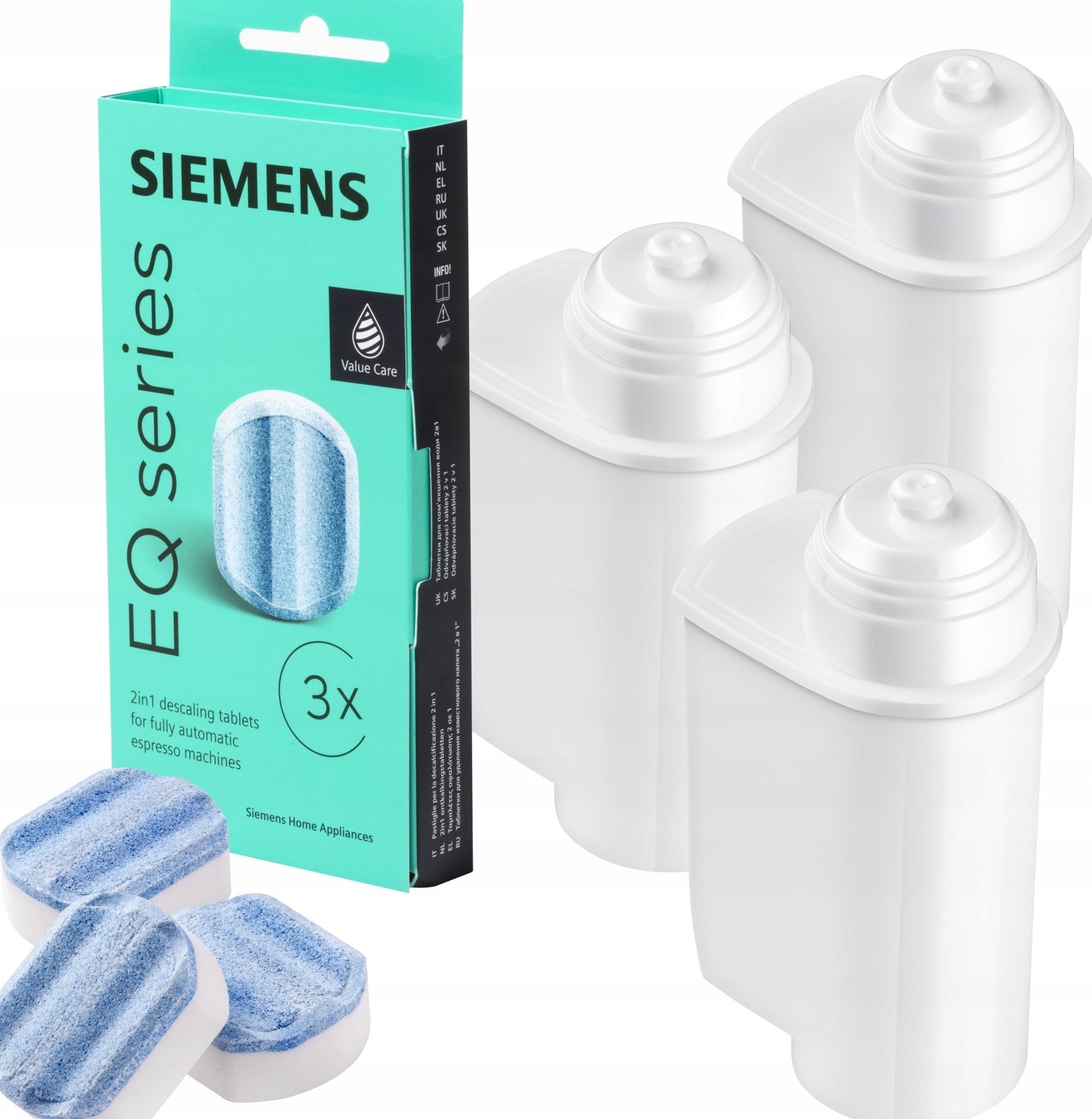 3x Filtr do ekspresu Siemens Eq Tabletki Odkamieniające Siemens