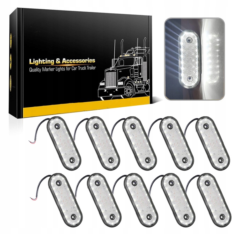 10x LAMPA OBRYSOWA OBRYSÓWKA DIODOWA LED OBRYSÓWKI DO CIĘŻARÓWEK 24V