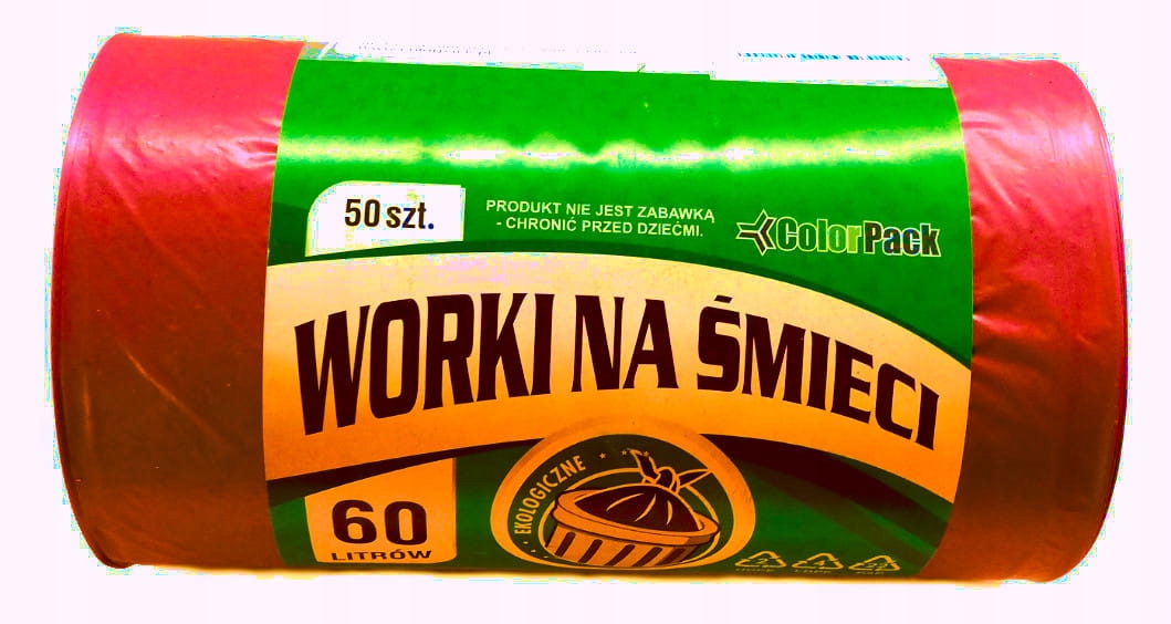 

Worki Na Smieci LD Czerwone 60L 50 Na Rolce