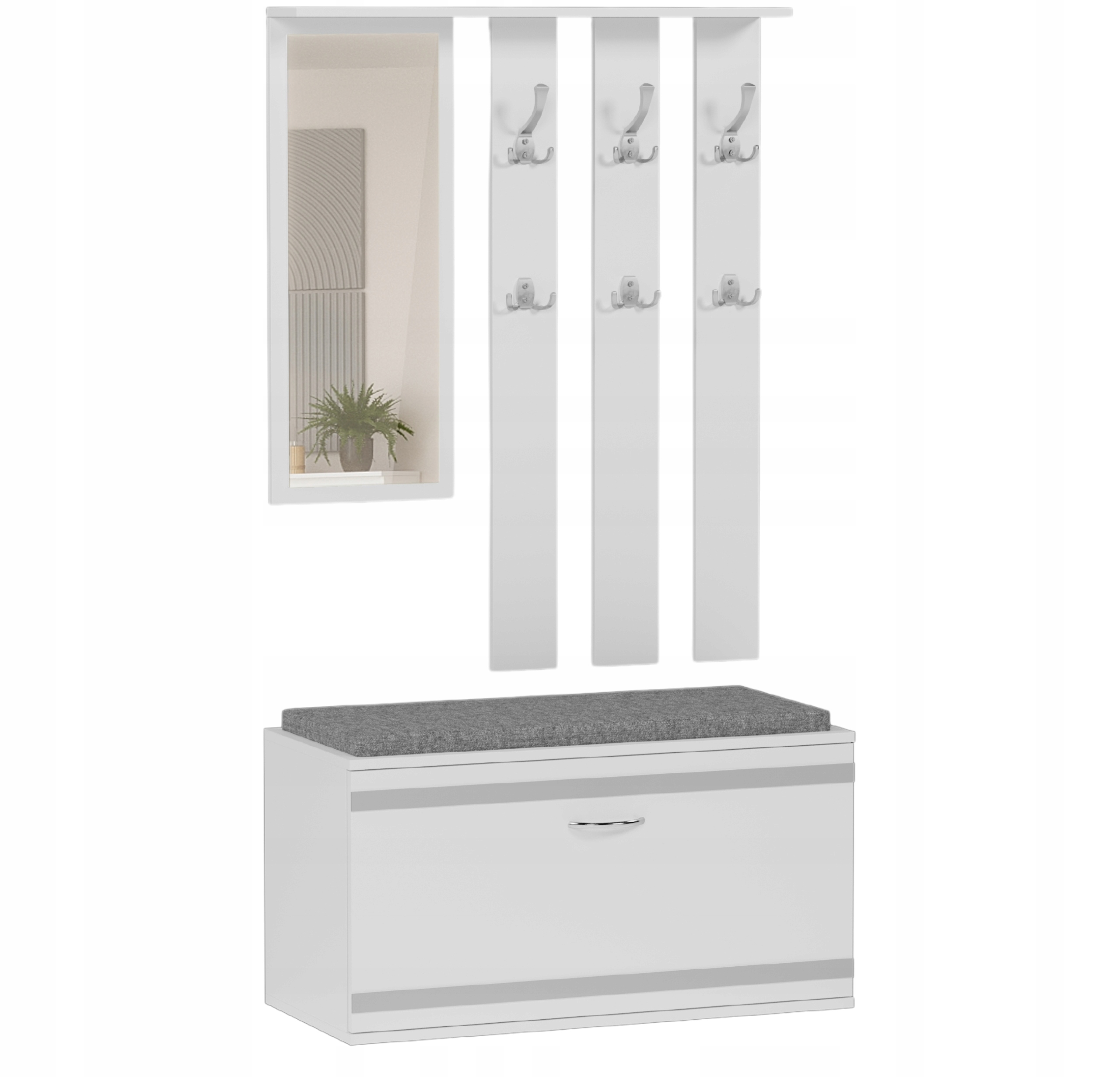 Šatní skříň botník zrcadlo bílá V-2 Výrobce