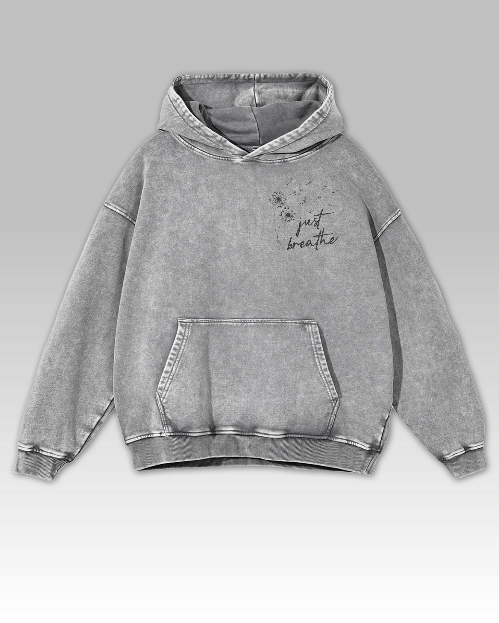 Mikina Just Breathe Edice Black Haft Dýchej Zachyť Dech Šedá XL