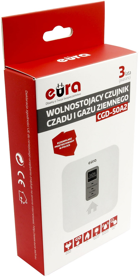 Czujnik CGD-50A2 2w1 Czadu i Gazu ziemnego Eura Kod producenta 00