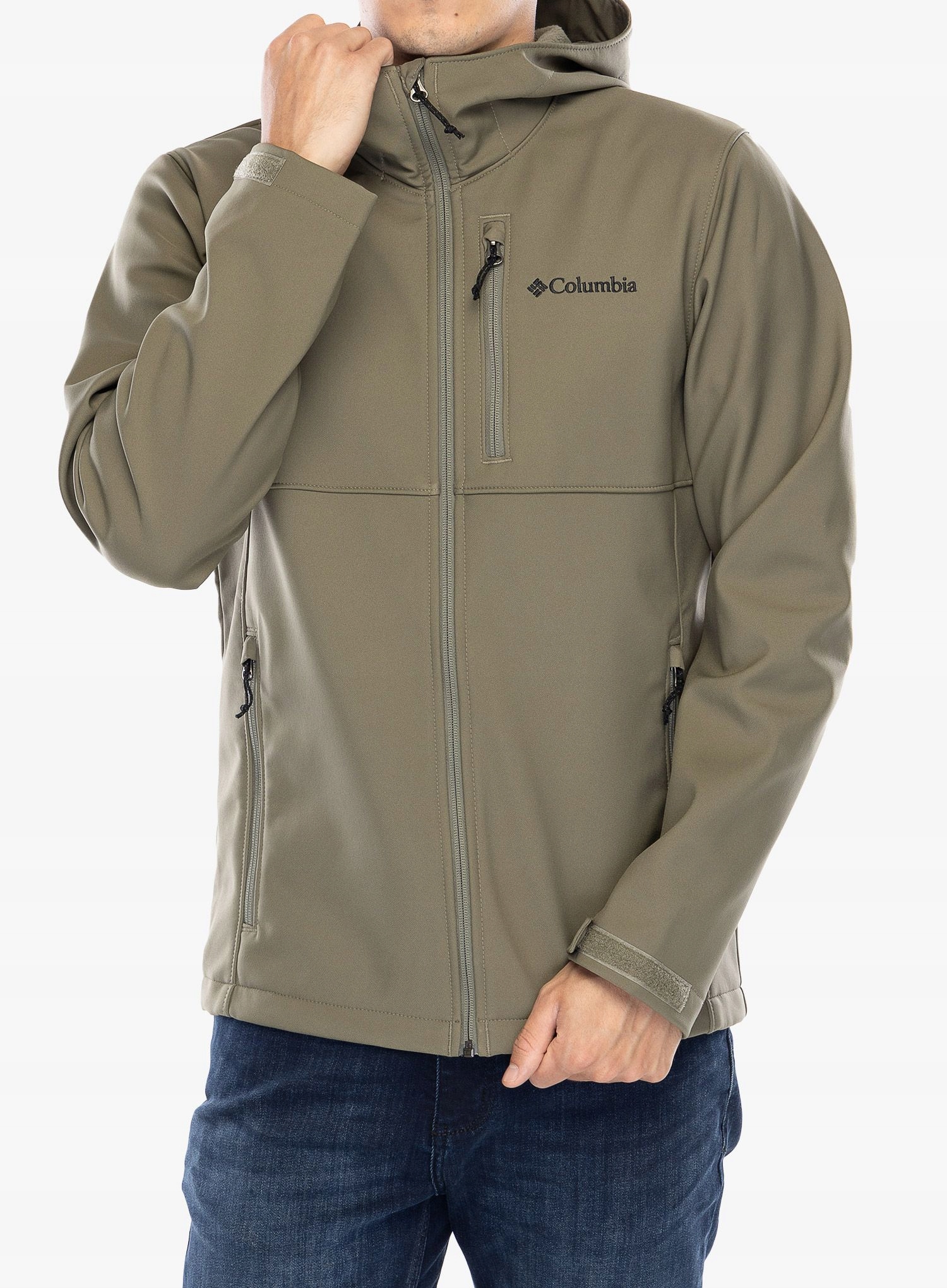 Softshellová bunda Columbia Ascender II Hooded Softshell Jacket stone green (zelená)