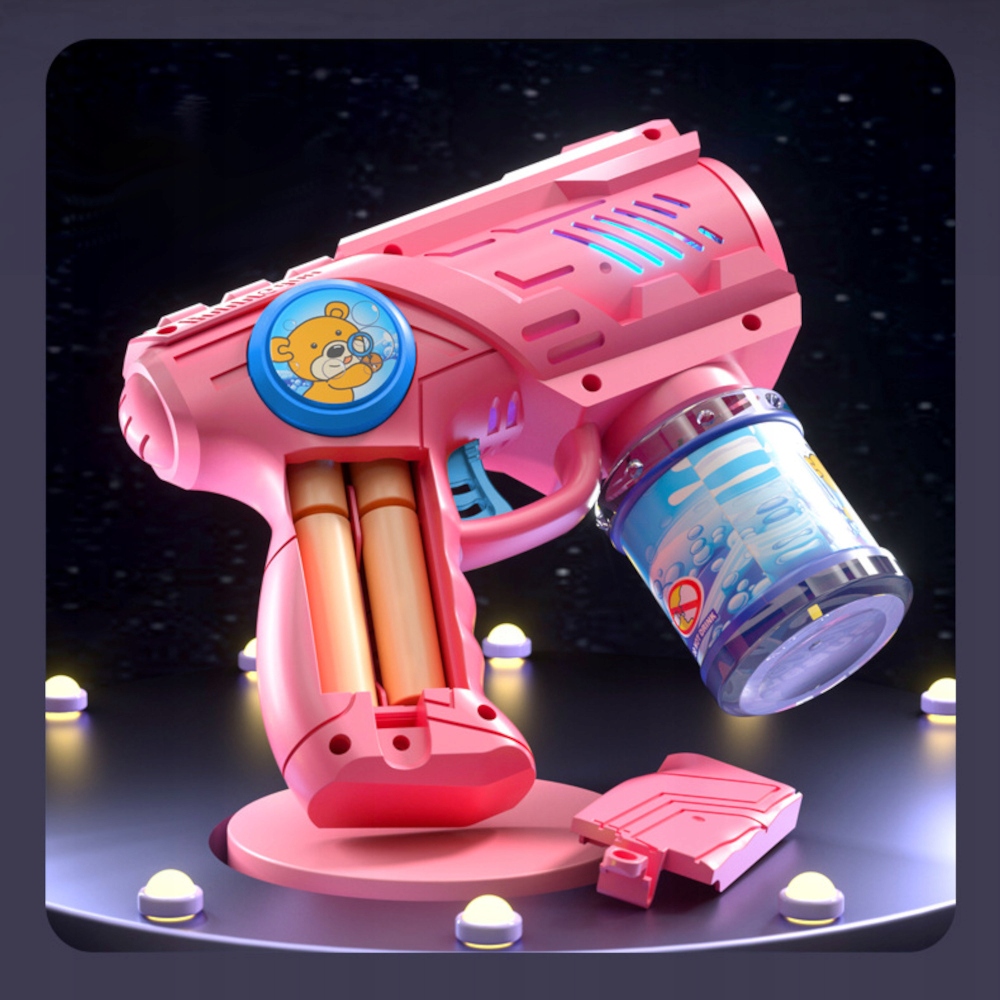 AUTOMATYCZNY PISTOLET NA BAŃKI MYDLANE + PŁYN MASZYNA MASZYNKA DO BANIEK Marka bez marki