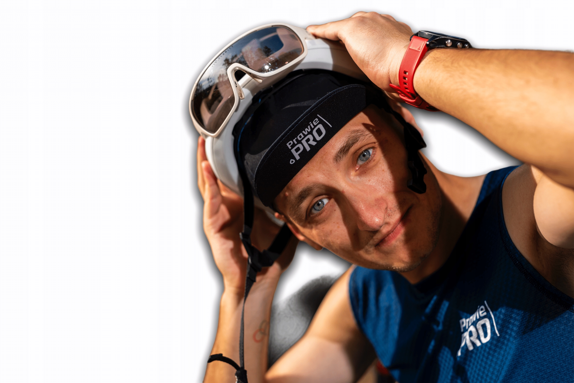 Czapka kolarska z daszkiem Prawie.PRO 300W Czarna