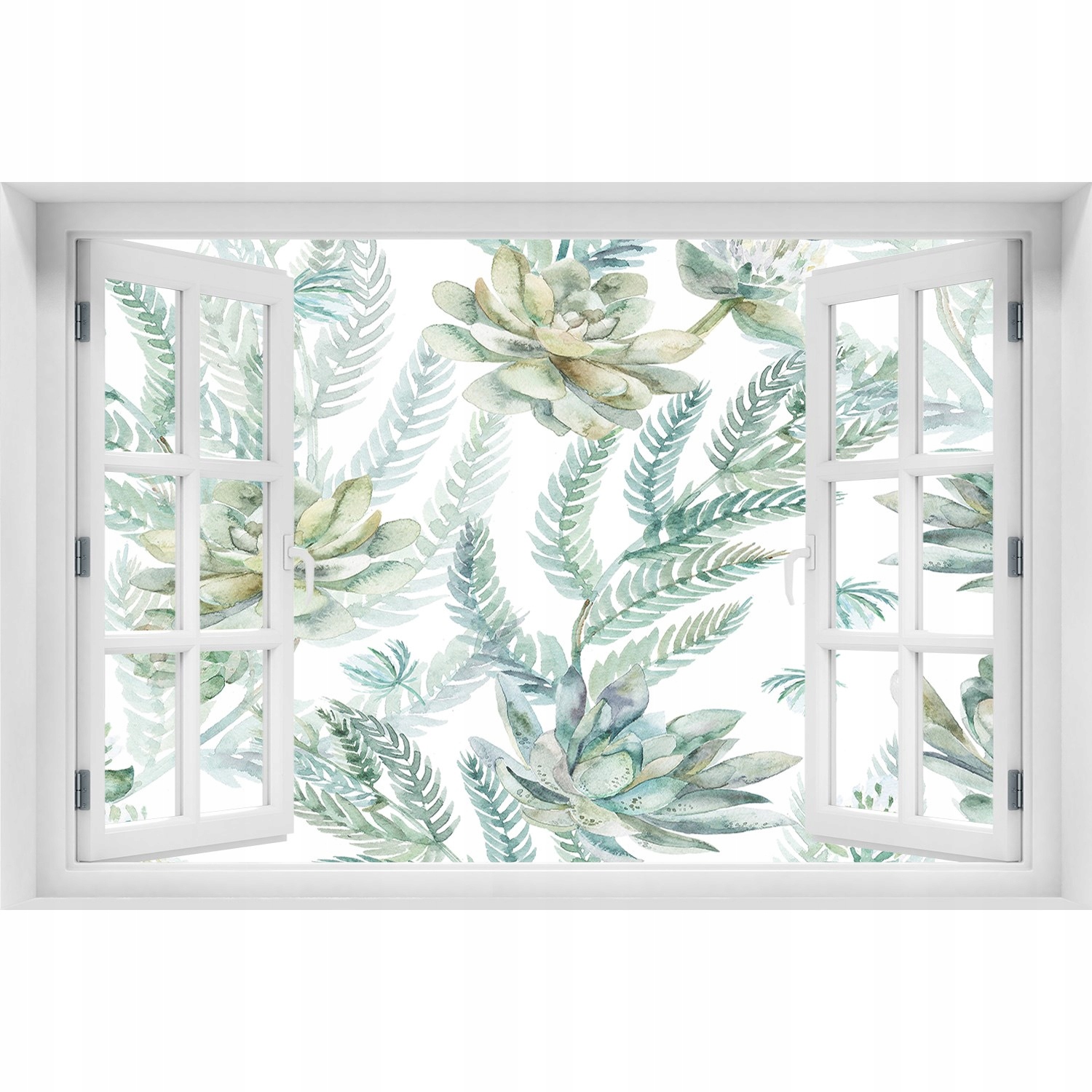 

Naklejka 3D Okno na ścianę Kwiaty i liście 150x100