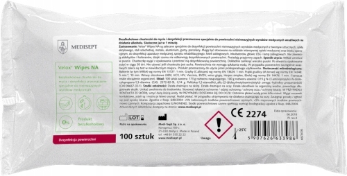 

Velox Chusteczki Dezynfekujące Bezalkoholowe Wkład