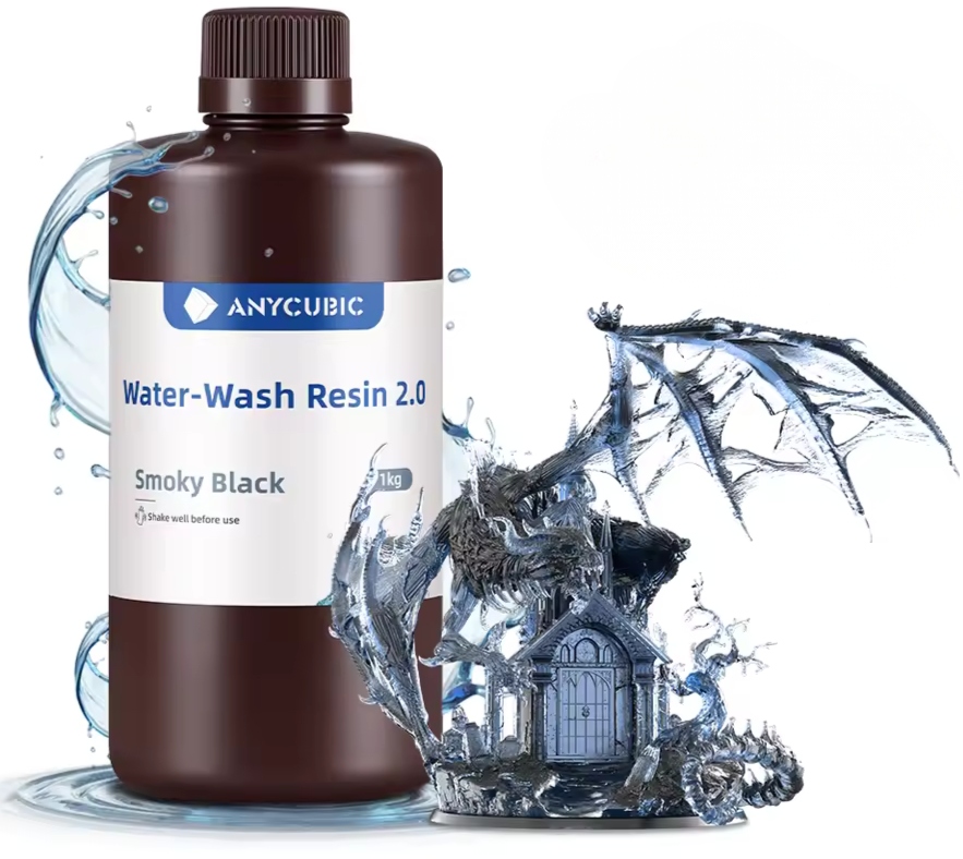 Żywica Uv Anycubic Water Washable 2.0 Smoky Black 1kg 1l Do Druku 3D