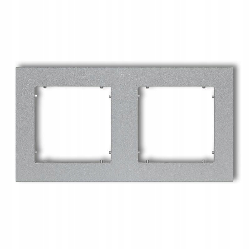 

Karlik Mini srebrny metalik ramka 2-krotna 7MR-2