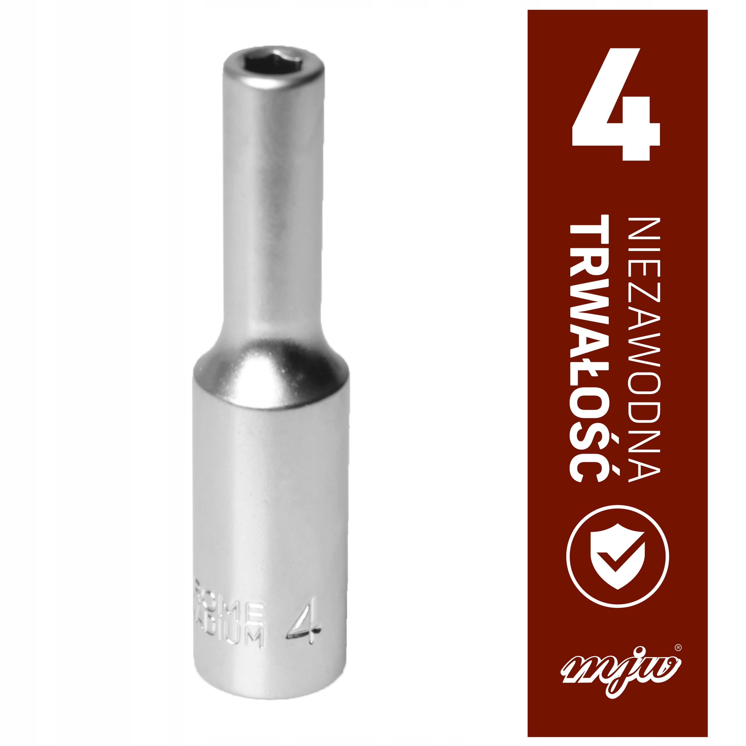 

Klucz nasadowy 1/4 nasadka długa 4 mm Mjw