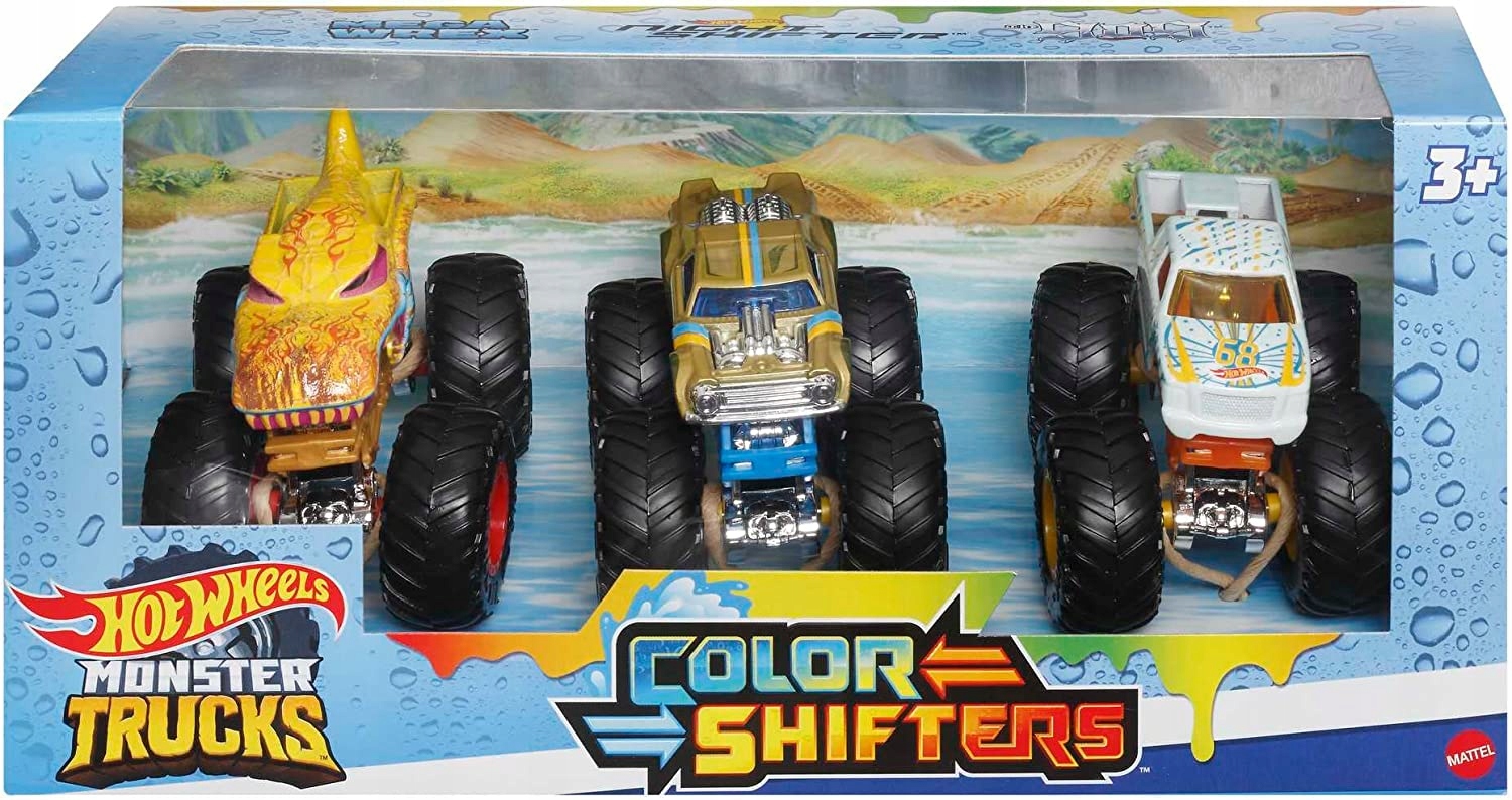 

Hot Wheels Monster Tr. Color Shifters 3pak. HGX20
