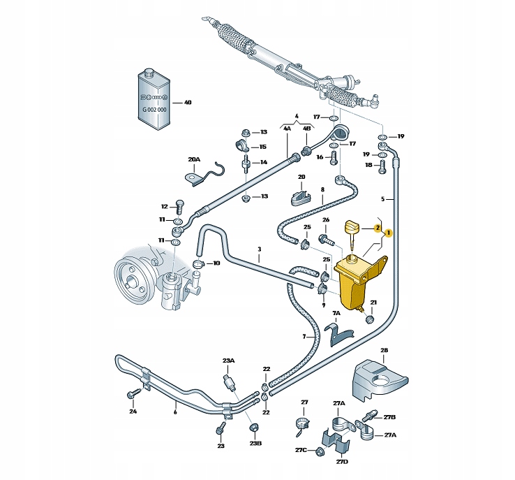 ZBIORNICZEK PLYNU WSPOMAGANIA SEAT EXEO AUDI A4 B6 Car type Passenger cars