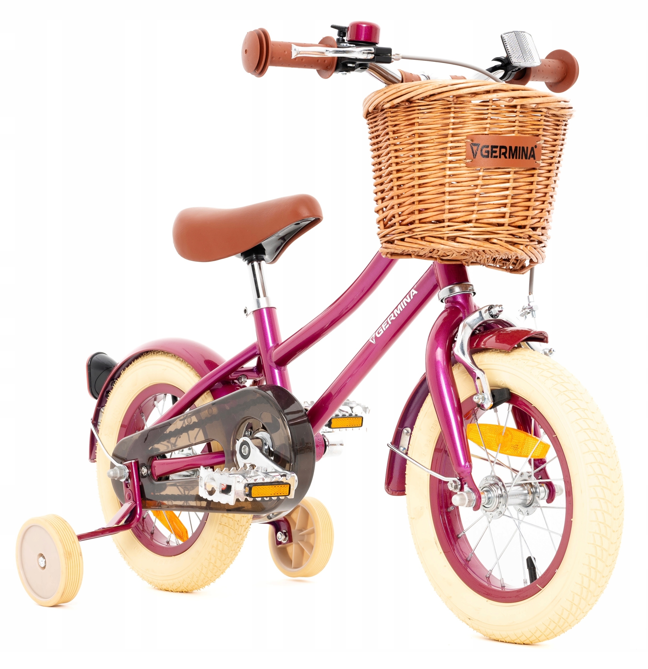 Rower Dziecięcy Germina Vintage 12''/ Różowy// Bezpieczny