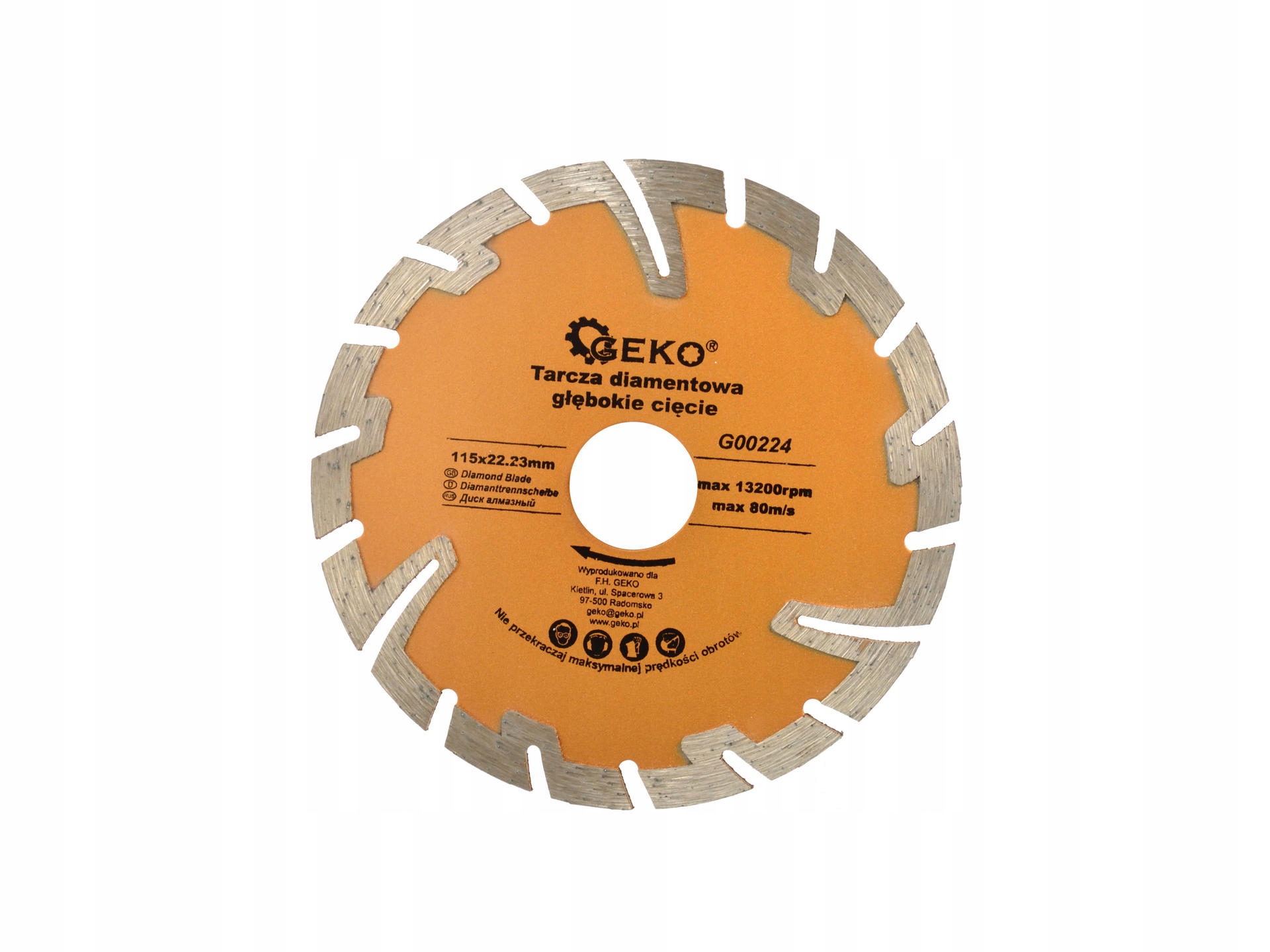 

Tarcza diamentowa do cięcia betonu 115mm segment