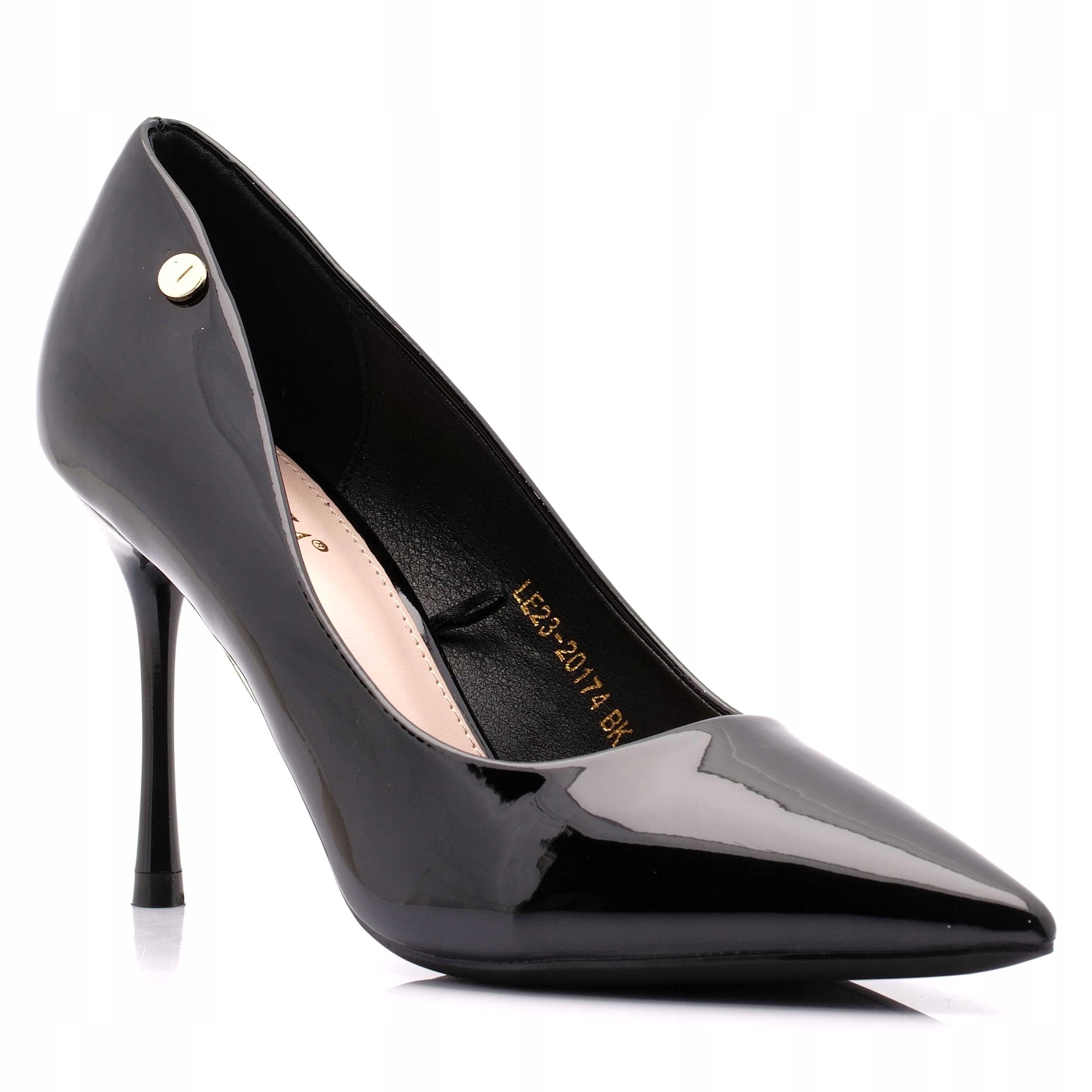 VINCEZA czarne CZÓŁENKA DAMSKIE SZPILKI 20174 r.39