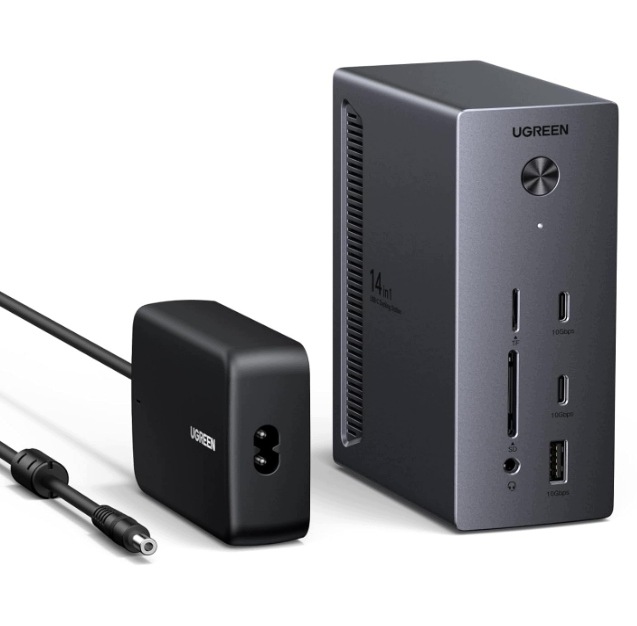 Usb Dokovací Stanice C 14V1 3 Monitory 8K Hdmi Dp Pd 100W Lan