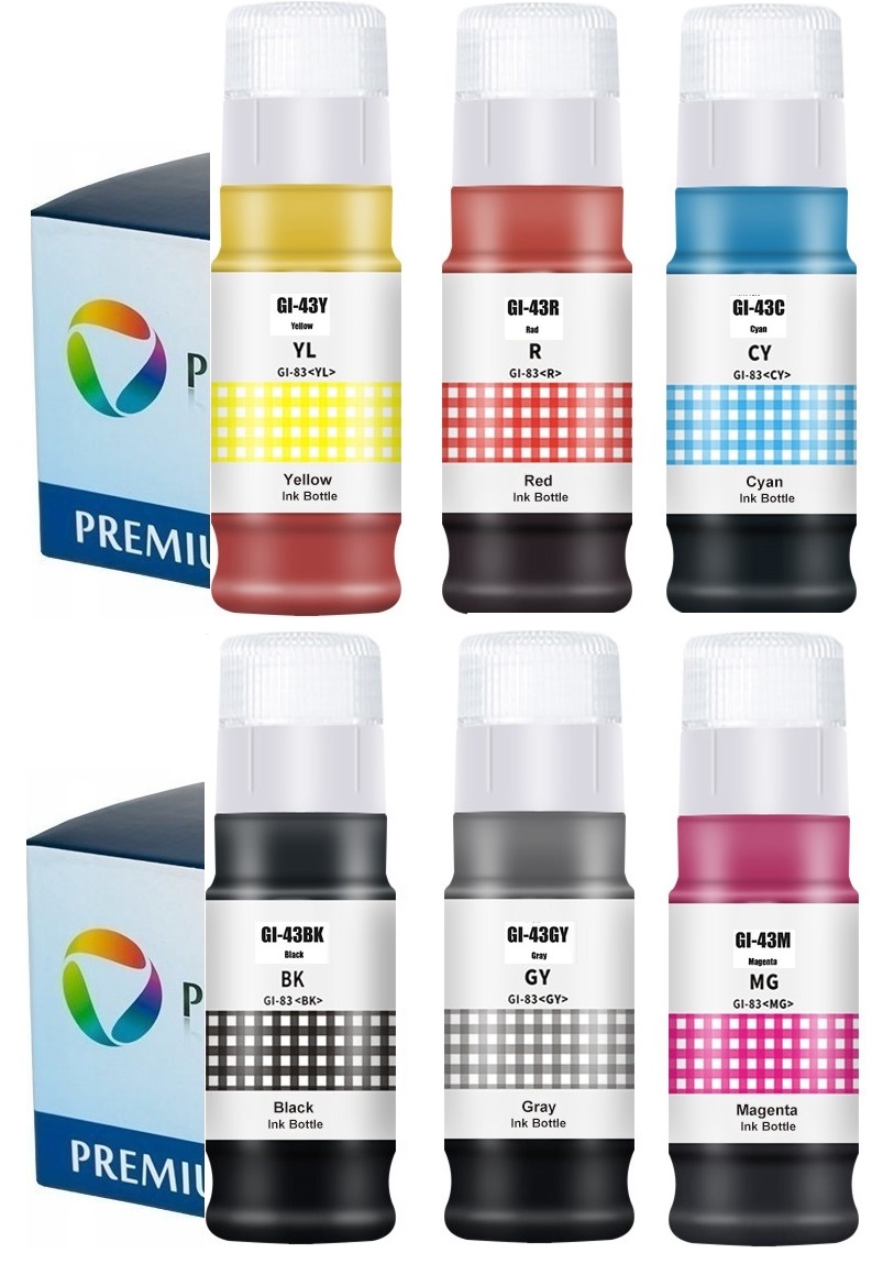 6x tusz GI43 GI-43 Canon Pixma G640 Pixma G540 Zestaw Cmyk